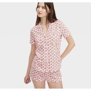 Roller Rabbit x Target Women’s Red Floral Short Sleeves & Shorts Pajama Set  XS